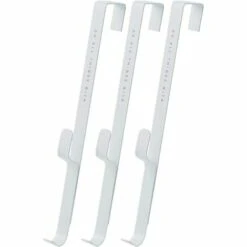 BETTERLIFE BETTE Lot De 3 Crochets De Porte Pour Salle De Bain - Crochets à Double Crochet à Utiliser Comme Support Pour Vêtements, Chapeaux - Crochets Muraux - Crochets De Rangement Pour Vêtements (Blanc)