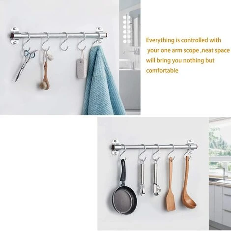 GUAZHUNIFR Lot De 20pcs Crochets En S De Suspension Multifonctions Crochets En Forme De S En Acier Inoxydable Crochet S Pour Salle De Bains Chambre Bureau Cuisine – Image 2