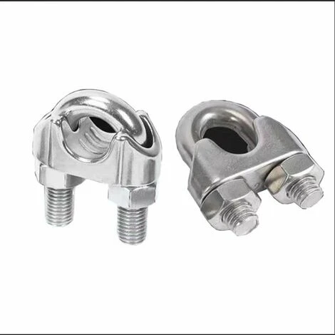 GUAZHUNIFR Lot De 10 Serre-câbles En Acier Galvanisé De 2 Mm - Forme En étrier Pour Câble En Acier, Câble, Fils, Serre-câbles