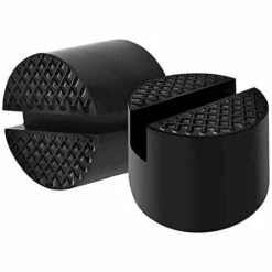 Bloc De Caoutchouc Tampon Cric Hydraulique Auto Coussin Cric De Voiture Élévateurs Auto Solide Protéger Le Bas De Caisse Lors Du Levage De La Voiture Diamètre De 48mm, Irisfr(Noir,2pcs)