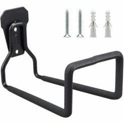 GUAZHUNIFR Support Mural Pour Tuyau D'arrosage, Enrouleur De Tuyau D'arrosage, Crochet De Stockage Pour Tuyau D'arrosage, Pour Jardin, Pelouse, Cour, Fer Forgé, Noir (crochet De Tuyau) Guazhuni