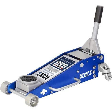 KRAFTPLUS K.928-8925 Cric Rouleur Hydraulique Aluminium - 2,5 T - Construction Aluminium-acier - Double Pompe - Double Piston