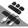 Clips Câble Organisateur Bureau, Support Clips Cable Gestion, Auto-adhésifs, Range Attache Câble Bureau Pour Rangement Câbles De Souris,USB,Écouteur,Téléphone (Noir),Irisfr,5Pcs