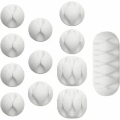 ZHUOXUAN Système De Gestion Des Cordons De Clips De Câble Blancs Polyvalents, Pour Organiser Les Cordons De Câbles à La Maison Et Au Bureau, Supports De Cordon Auto-adhésifs Organisateur De Câbles De Bureau