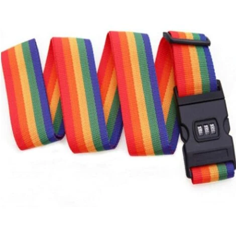 ECHOO Rainbow Color Travel Bagage Sangeuse Réglable Mot Passe Verrouillage Bague Bague Sécurisage Verrouillage Anti-vol Bagage Bande Bonding Bonding