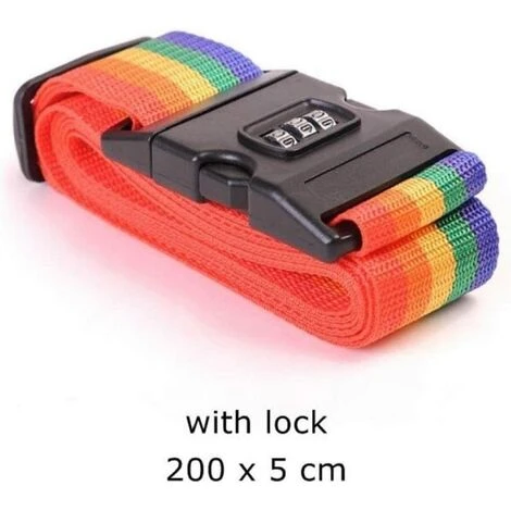 ECHOO Rainbow Color Travel Bagage Sangeuse Réglable Mot Passe Verrouillage Bague Bague Sécurisage Verrouillage Anti-vol Bagage Bande Bonding Bonding – Image 2