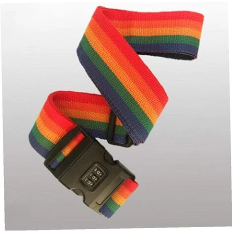 ECHOO Rainbow Color Travel Bagage Sangeuse Réglable Mot Passe Verrouillage Bague Bague Sécurisage Verrouillage Anti-vol Bagage Bande Bonding Bonding – Image 3