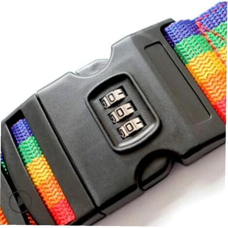 ECHOO Rainbow Color Travel Bagage Sangeuse Réglable Mot Passe Verrouillage Bague Bague Sécurisage Verrouillage Anti-vol Bagage Bande Bonding Bonding – Image 4