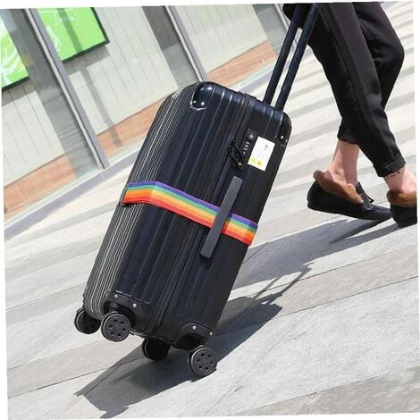 ECHOO Rainbow Color Travel Bagage Sangeuse Réglable Mot Passe Verrouillage Bague Bague Sécurisage Verrouillage Anti-vol Bagage Bande Bonding Bonding – Image 5