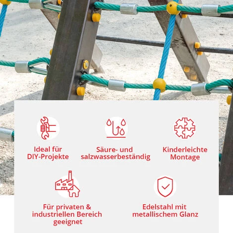 Seilwerk STANKE 1x Cosse-c?ur D’acier Inoxydable 5mm Pour Câble D’acier, Corde Naturelle Et Synthétique – Image 3