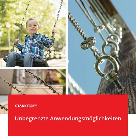 Seilwerk STANKE 5x Serre-Câble Plat Selle Unique Acier Inoxydable Taille 2 Connecteur Inox Pour Câble D’Acier 2mm – Image 4