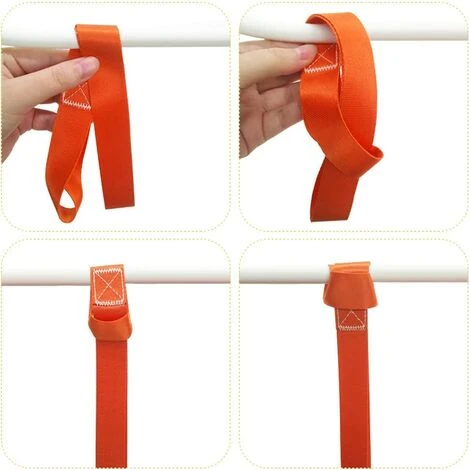 VERSAILLESFR 10 Pcs 11.6" Attache Souple à Boucle, Capacité De Charge De 1500 Lb , 4500 Lb De Ceintures De Force De Rupture, Ceintures Pour Le Remorquage Sécurisé De Motos Moto ATV UTV (blue+orange),Versailles – Image 3