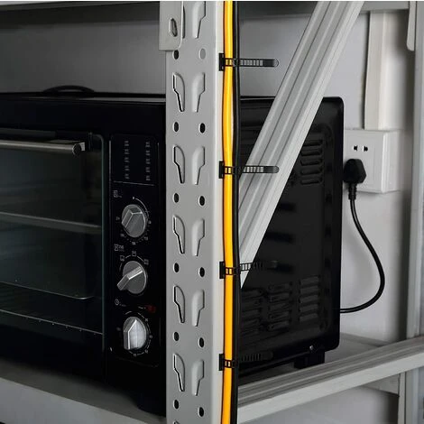 MACARON Clips Pour Cable, Attaches De Cable Clips De Câble Adhesive Attaches Ajustables En Nylon Pour Cable Et Colliers De Câble Adhésifs Pour Organiseur De Fils Electriques TV, Chargeur(100 Pièces)LO-Ron – Image 5