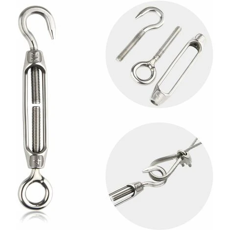 MACARON M4/M5/M6/M8 Tendeur Crochet Et œil En Acier Inoxydable 304 - Lot De 4 LO-Ron – Image 4