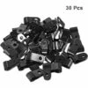 MACARON Serre-câble R-type Attache Organisateur Gestion Fil électrique Noir（30pcs） LO-Ron