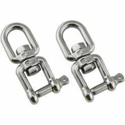 MACARON Lot De 2 Anneaux Pivotants Robustes En Acier Inoxydable 304 8 Mm LO-Ron