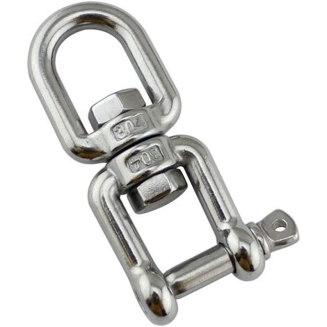 MACARON Lot De 2 Anneaux Pivotants Robustes En Acier Inoxydable 304 8 Mm LO-Ron – Image 3