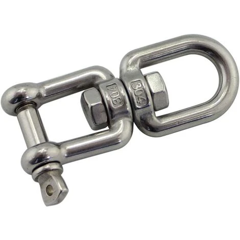 MACARON Lot De 2 Anneaux Pivotants Robustes En Acier Inoxydable 304 8 Mm LO-Ron – Image 4