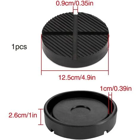 MACARON Jack Pad, Bloc De Cric En Caoutchouc Avec Fente En Croix, Outil De Tampon De Disque De Levage, Pour Chariot Et Plate-Forme De Levage LO-Ron – Image 2