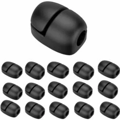 TRIOMPHE 20PCS Auto-Adhésifs Clips Câble, Gestion De Câbles Polyvalente Ensemble D'organisateurs De Câbles Pour Bureau, Gestion De Câble Support Organiseur De Fils Electriques Pour TV/Chargeur/Voiture，T-Audace