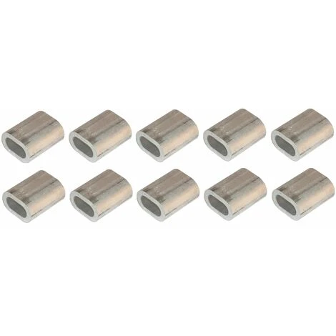 CYCLINGCOLORS 10x Manchon à Sertir 3mm Aluminium Pour Câble Acier Armature Raccord Connecteur Réparation Serre