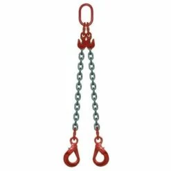 LEVAC Elingue Chaine 2 Brins Lg 2 50m-2 8tavec Crochets Racourc Etcroc A Li