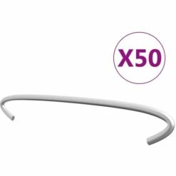 SUPERMARKET Crochets De Gabion 50 Pcs Acier Galvanisé 20 Cm