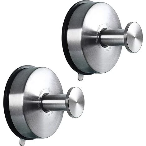 MEZHENG Crochet Ventouse -pack De 2 Crochet Porte Serviette à Ventouse Accroche Torchon En Inox Barre Crochet Cuisine Ventouse Pour Cuisine Et Salle De Bain, Douche, Manteaux Etc