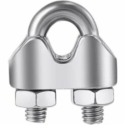 LLOVE 12 Pièces Serre Cable Inox 3 Mm Galvanisé Pince à Câble Métallique Pince à Corde En Forme D'arc Câble Métallique Clips Inox Pince En Forme D'arc Serre Cable Acier Pour Fixer Les Câbles Et Les Cordes