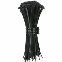 DONTODENT Attaches De Câble, 250 Pcs Attaches En Nylon Autobloquantes (200 Mm X 5,5 Mm) Attaches En Nylon écologiques En Plastique Attaches De Câble, Noir