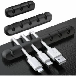 LLOVE Clips Câble Organisateur Bureau, Lot De 3 Support De Câble, Organisateur De Cordon, Gestion Des Cables, Câble Rangement Pour USB Câbles De Chargeur/Souris/Écouteur/PC