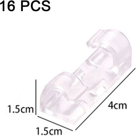 ABCRITAL Clips De Câble Auto-adhésifs Organisateur Drop Wire Holder Cord Management -White – Image 2