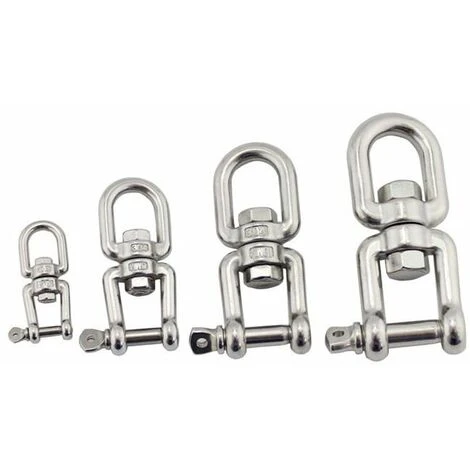 LLOVE Émerillon Manilles Chaînes D'ancrage D'amarrage Connecteur Pivotant En 304 INOX Pour Bateau Marine - 10mm – Image 3
