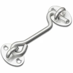 YIDOMDE Crochet Température, Crochet De Cabine Dure 2pc Épaississement Du Château En Acier Inoxydable Verrouillage Robuste Porte-porte Porte-porte D'essai Pour La Fenêtre De Porte De Jardin (argent 100mm)