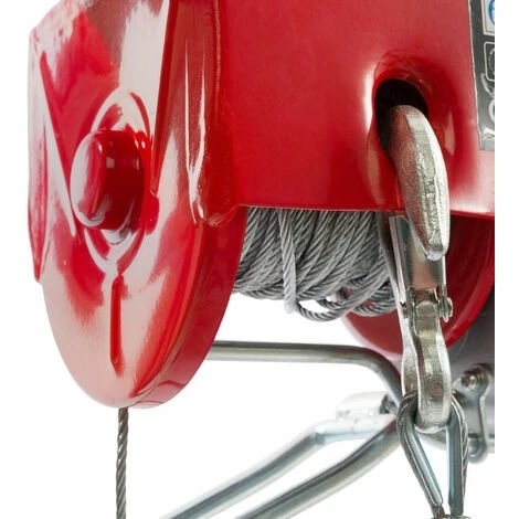 AREBOS Treuil Palan électrique | 400/800 Kg | 1300W | Treuil Palan à Chaine à Levier | Treuil Palan à Ascenseur Levage Pour Avec Télécommande, Pour Chariot Élévateur, Entrepôts, Chantiers - Rouge – Image 3