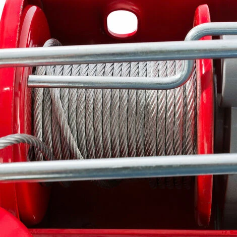 AREBOS Treuil Palan électrique | 400/800 Kg | 1300W | Treuil Palan à Chaine à Levier | Treuil Palan à Ascenseur Levage Pour Avec Télécommande, Pour Chariot Élévateur, Entrepôts, Chantiers - Rouge – Image 5