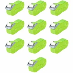 VidaXL Sangle 10 Pcs 0,25 Tonne 5 M X 25 Mm Vert Fluorescent - Vert