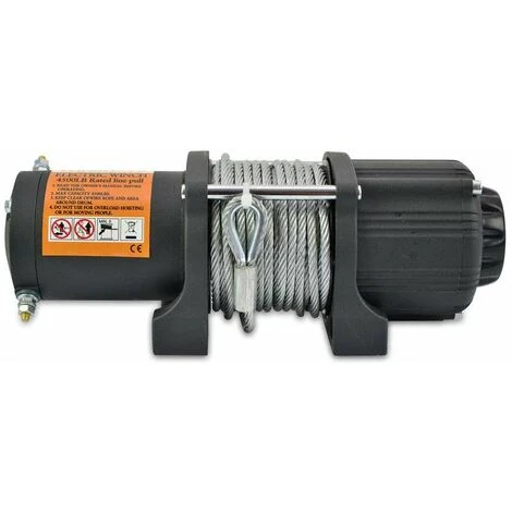 WinchPro - Treuil Électrique 12V 2000kg/4500lbs, Câble D'acier De 15m, 2 Télécommandes (1 Sans Fil, 1 Câble), Plaque De Montage, Idéal Pour Atv, Buggies, Remorques, Quads Et Bateaux – Image 4