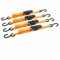 4 Sangles D'arrimage Caoutchoutées à Crochet En S - 25 Mm X 4 M, 250 Kg - 648419 - Silverline