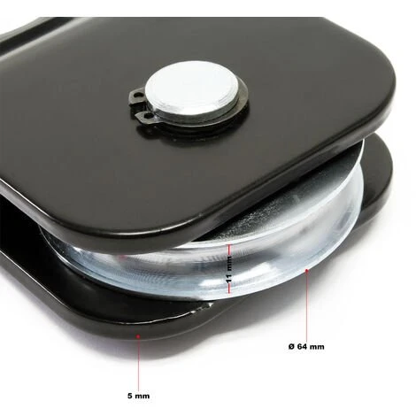 WILTEC Poulie De Mouflage Ouvrante 4t Treuil Guide De Câble Bloc Snatch Atelier Foerstier Poulie Déviation – Image 5